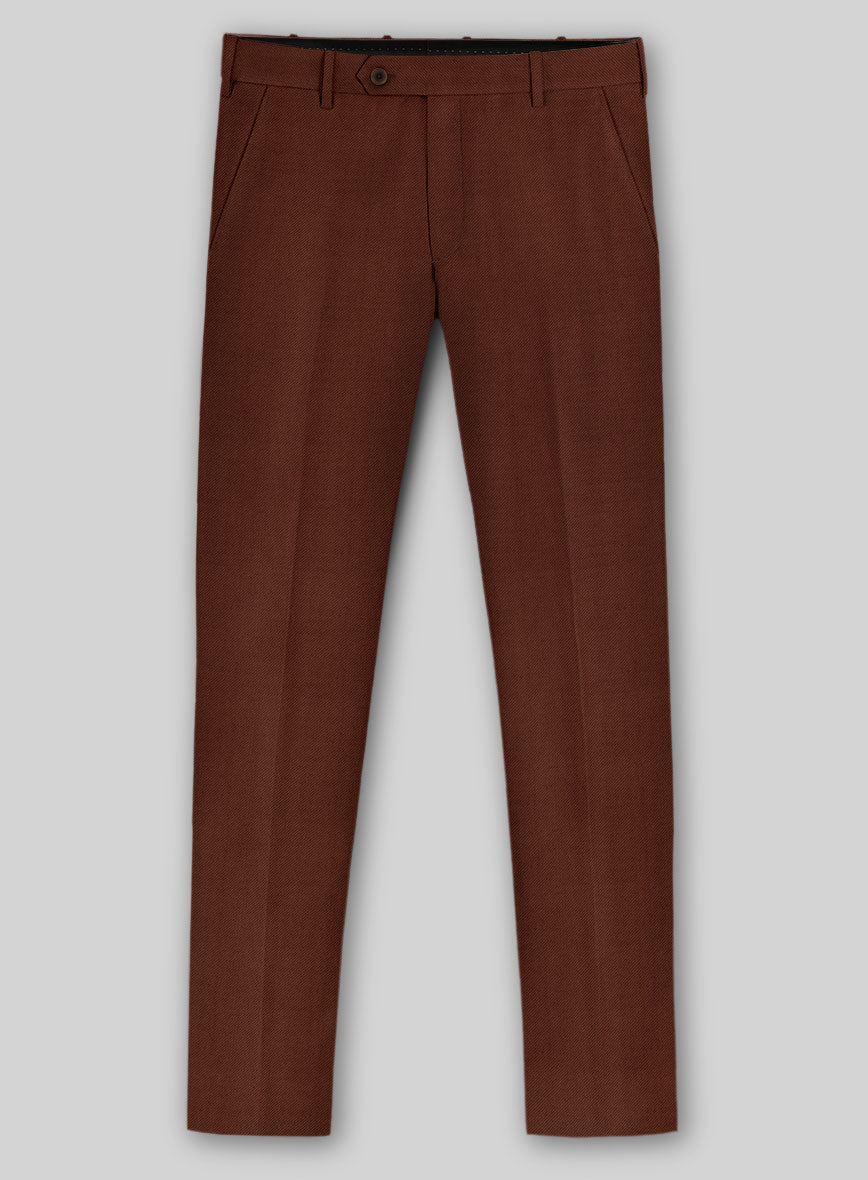 Italian Wool Marrone Pants - StudioSuits