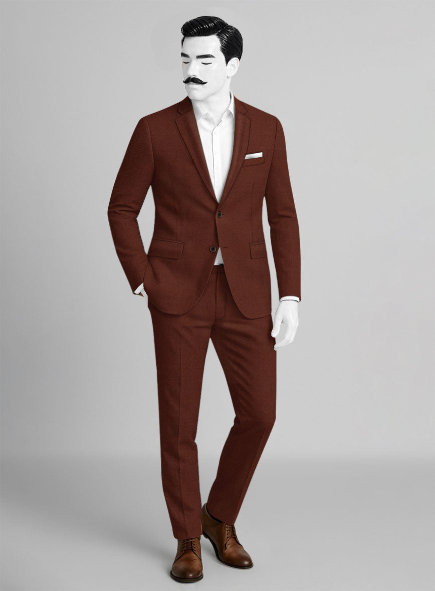 Italian Wool Marrone Suit - StudioSuits
