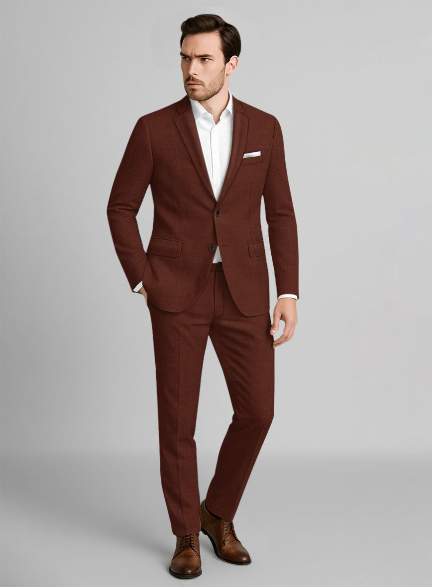 Italian Wool Marrone Suit - StudioSuits