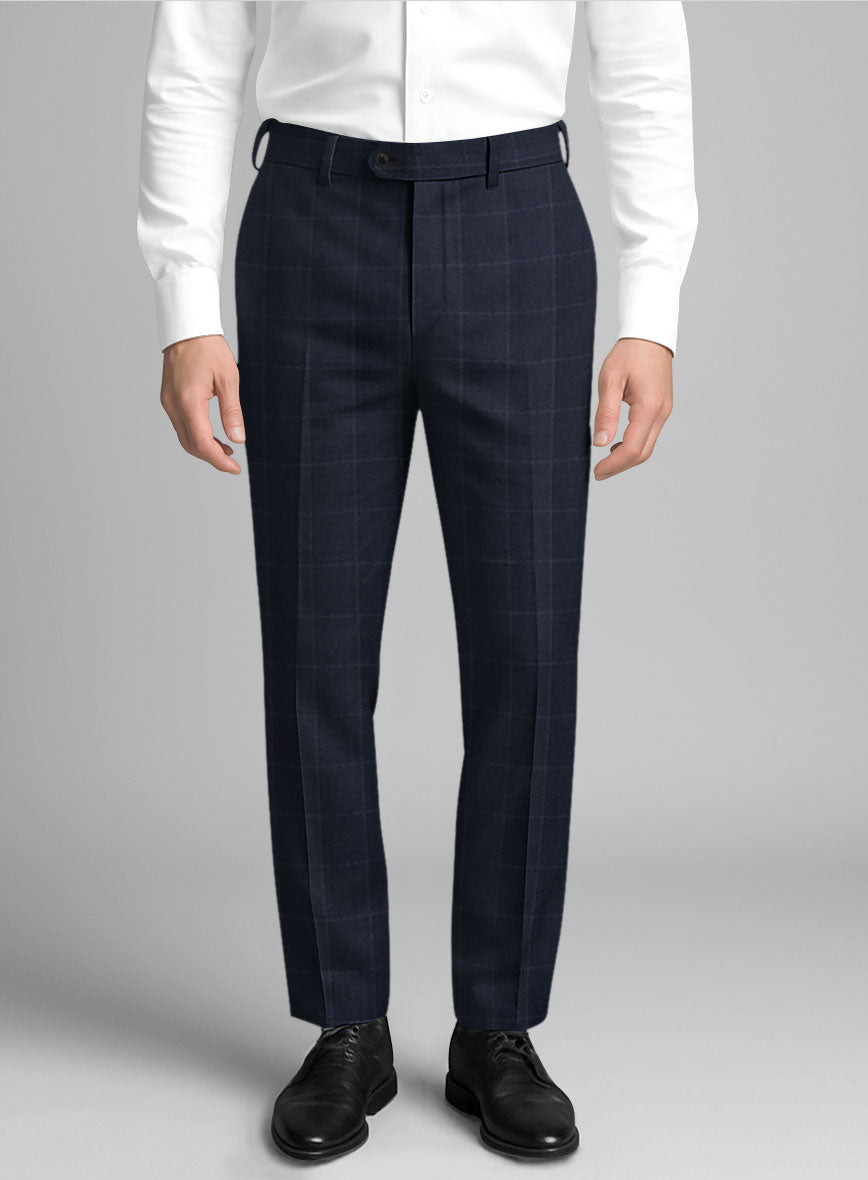 Italian Wool Orviano Crest Pants - StudioSuits