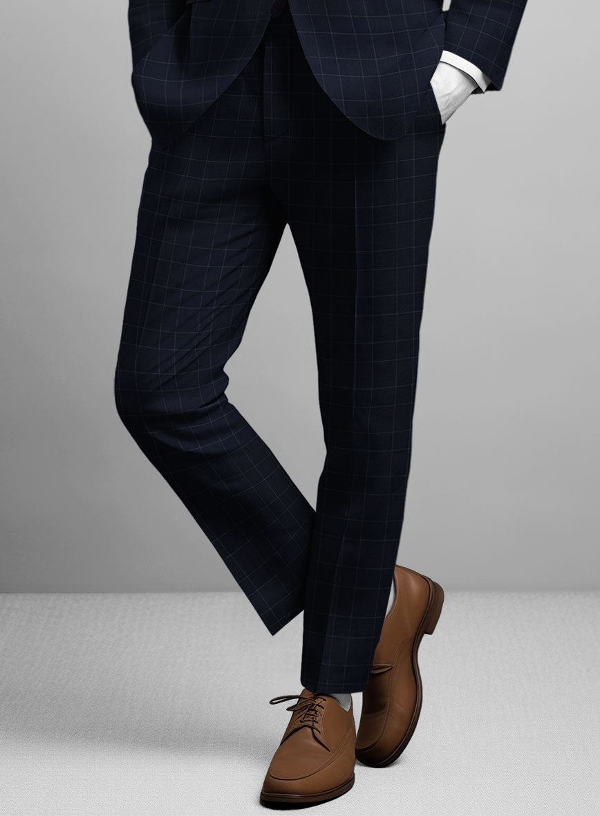 Italian Wool Quadretto Pants - StudioSuits