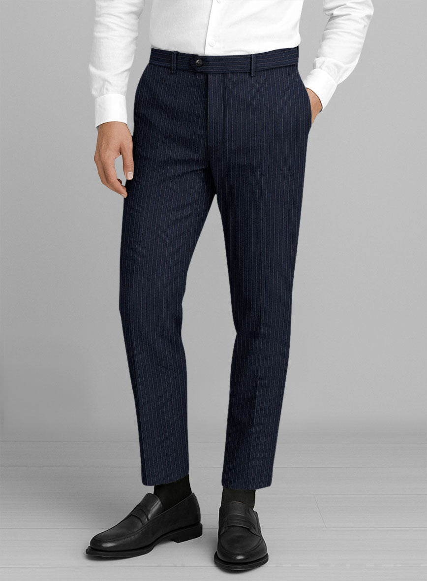 Italian Wool Rigato Pants - StudioSuits