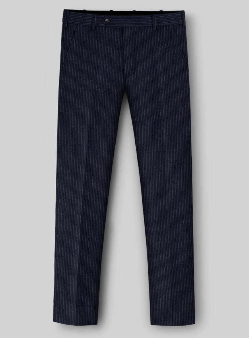 Italian Wool Rigato Pants - StudioSuits