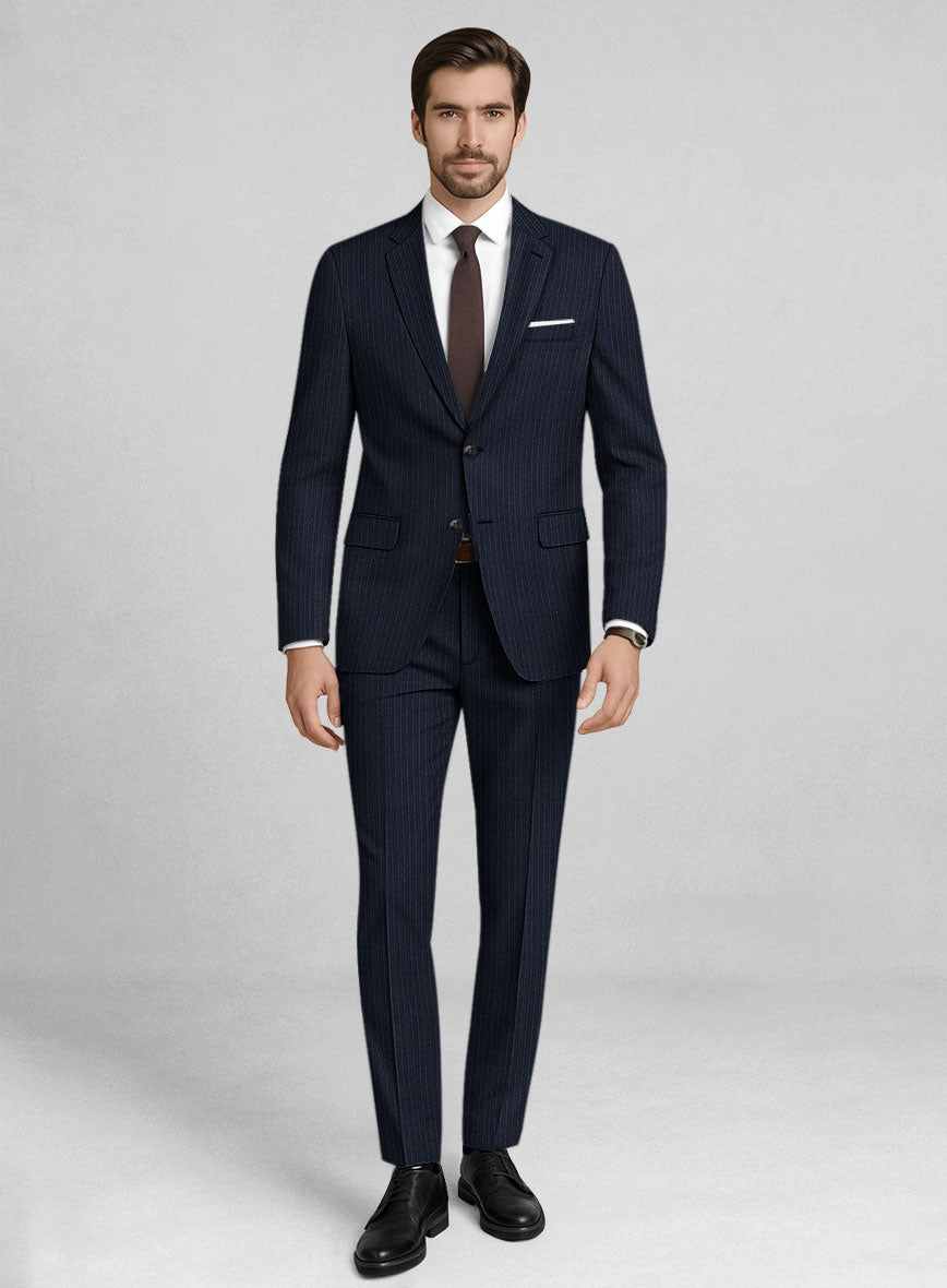 Italian Wool Rigato Suit - StudioSuits