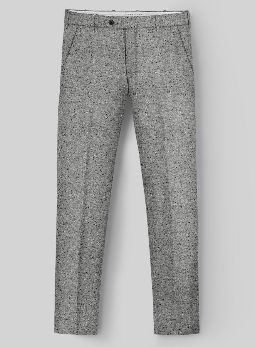 Italian Donegal Light Gray Wool Suit - StudioSuits