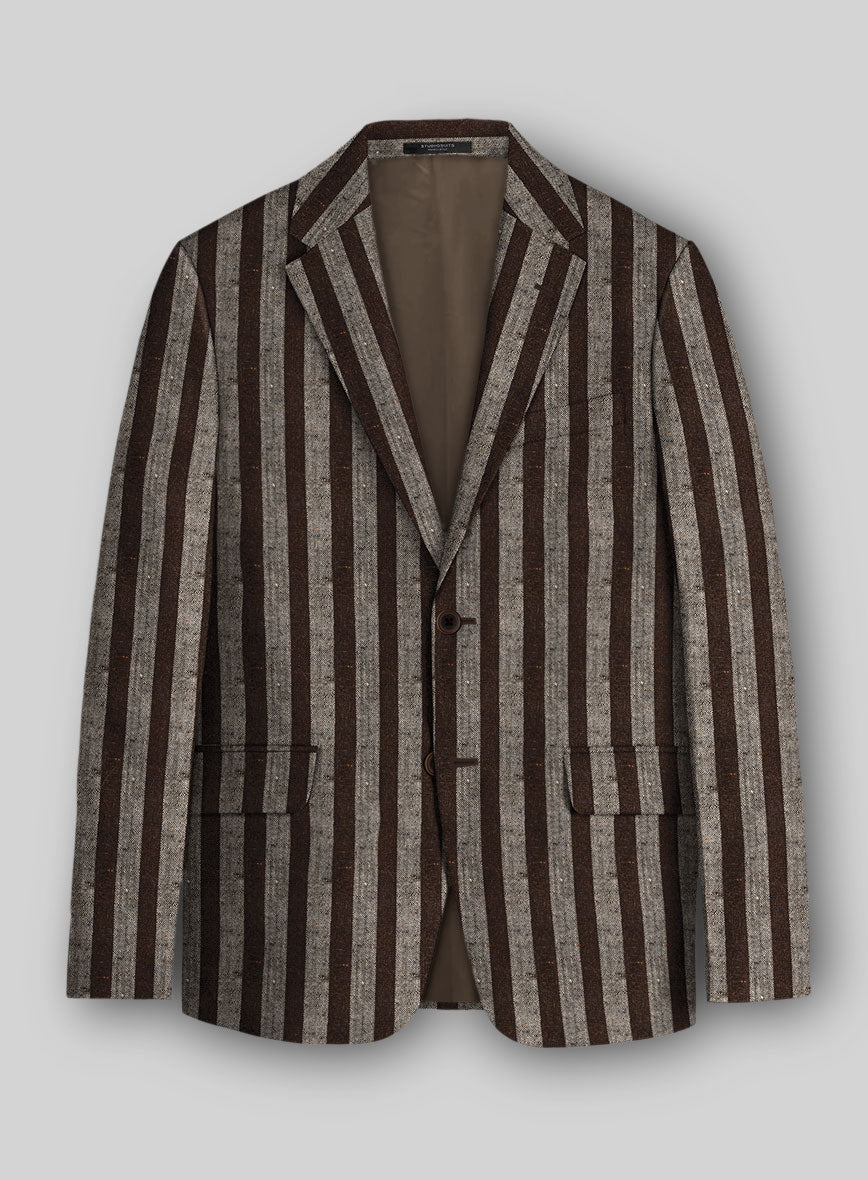 Italian Wool Silk Linen Calwick Jacket - StudioSuits