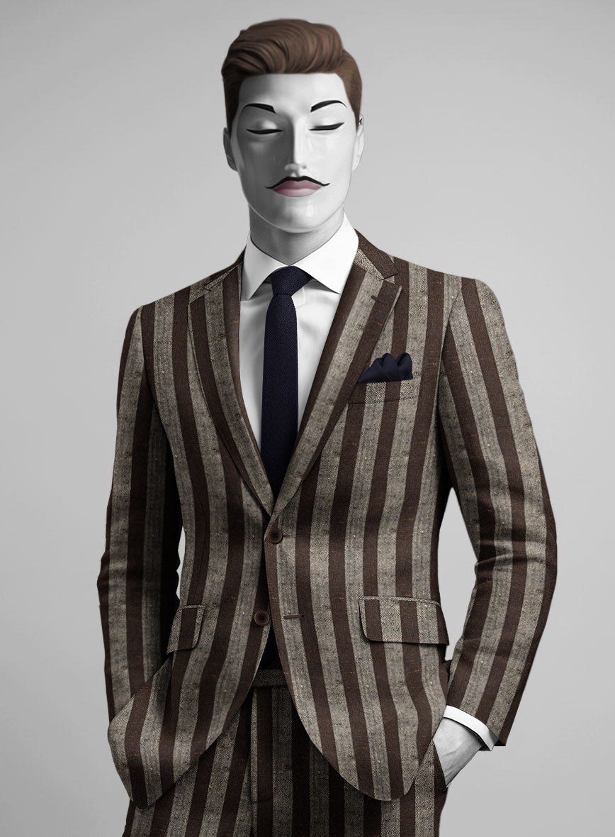 Italian Wool Silk Linen Calwick Jacket - StudioSuits