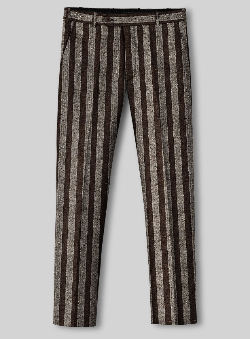 Italian Wool Silk Linen Calwick Pants - StudioSuits