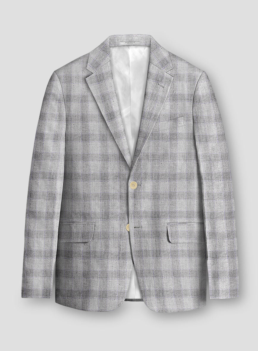 Italian Wool Silk Linen Raimundo Jacket - StudioSuits