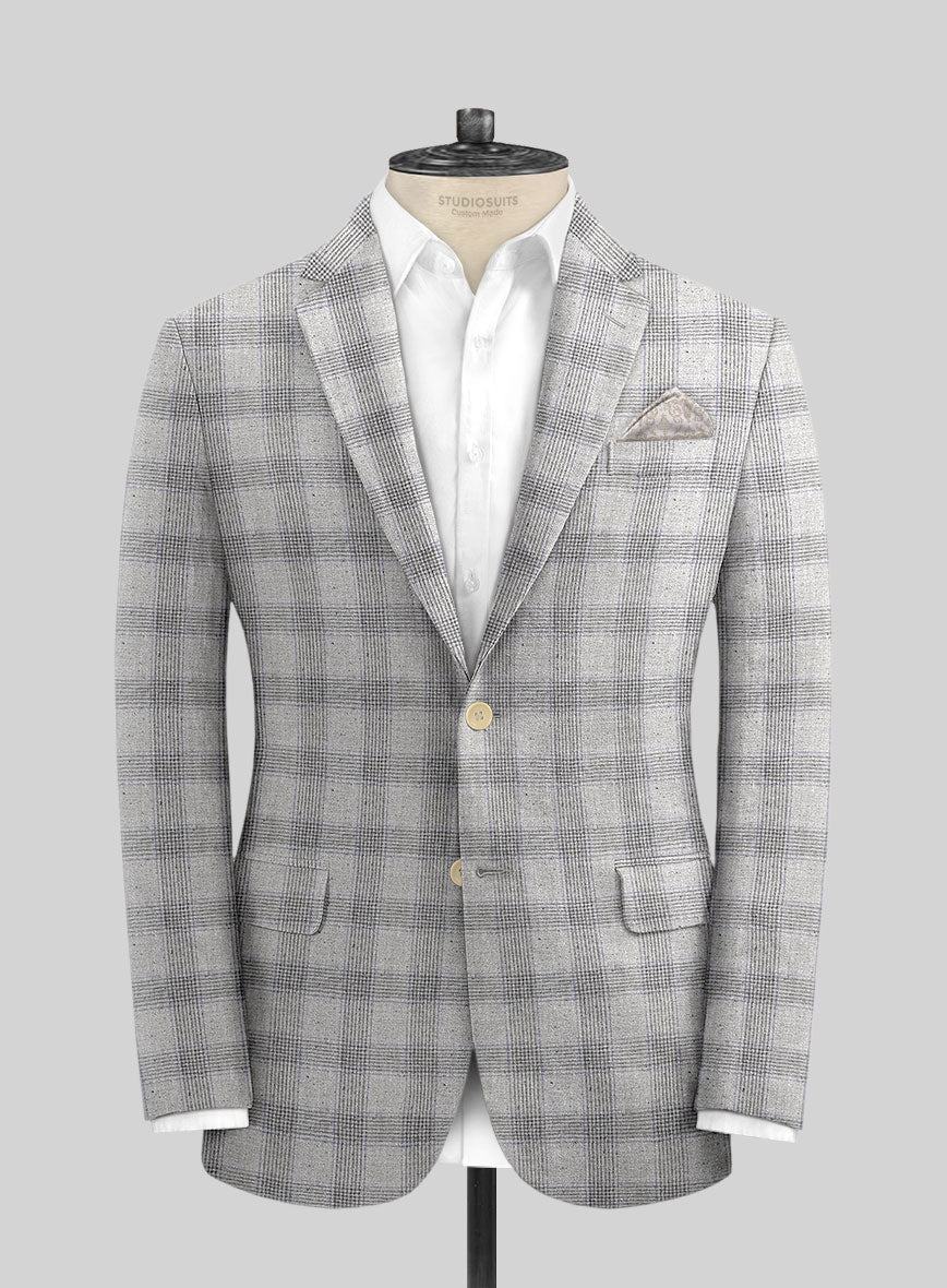 Italian Wool Silk Linen Raimundo Jacket - StudioSuits