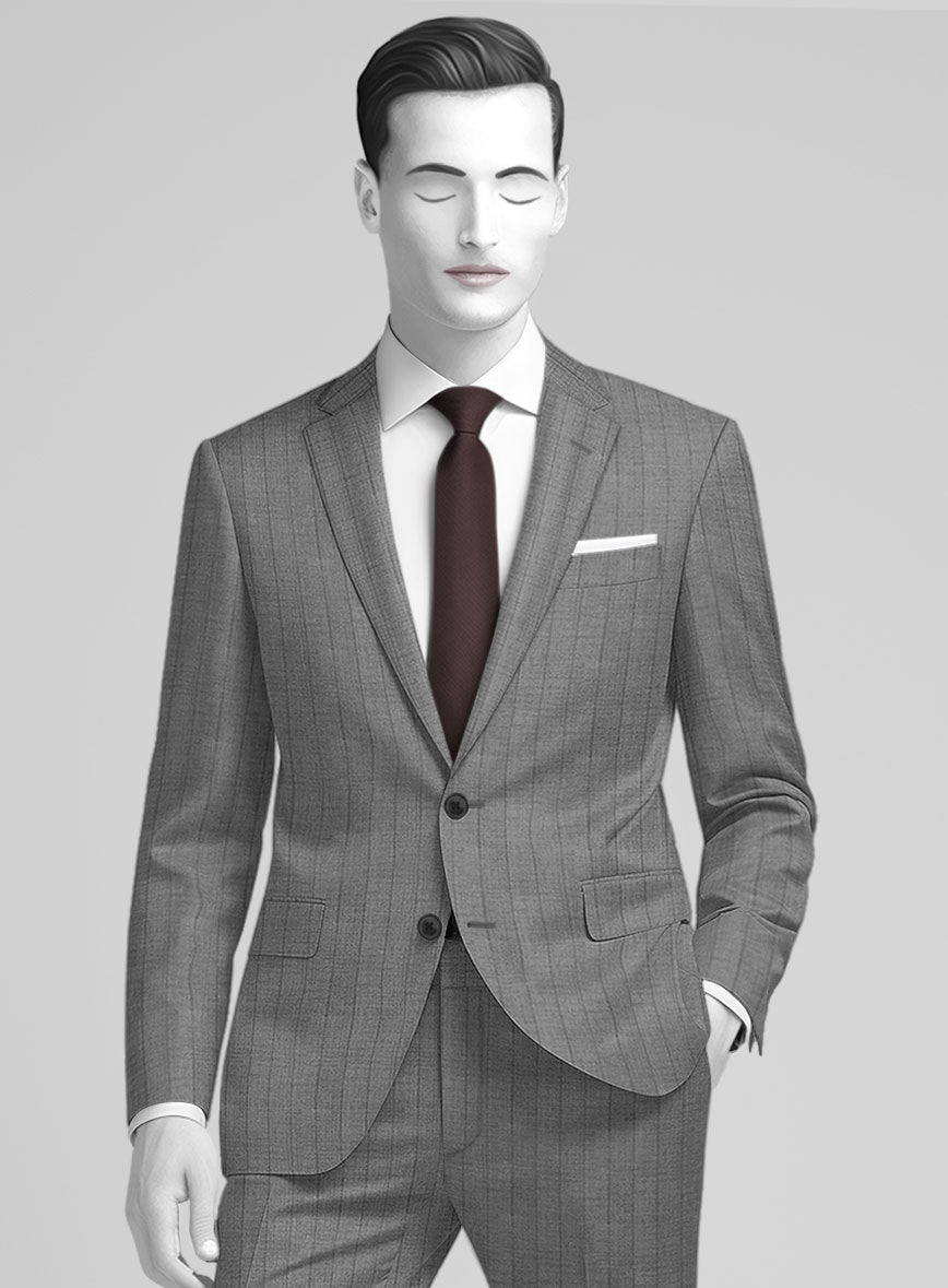 Italian Wool Slate Band Jacket - StudioSuits