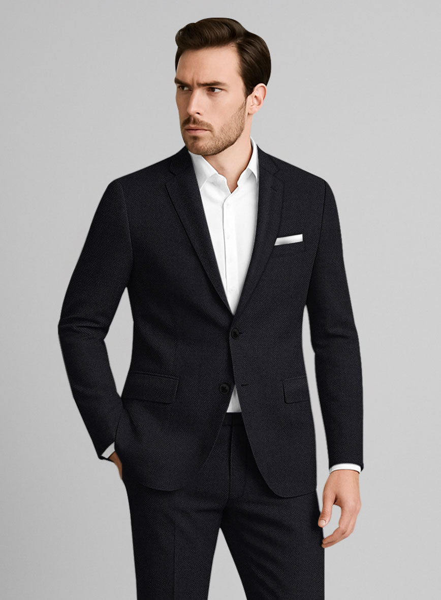 Italian Wool Teneblue Jacket - StudioSuits
