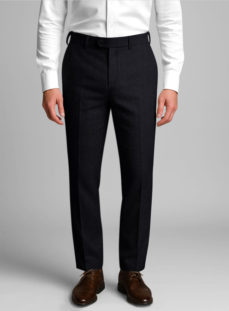 Italian Wool Teneblue Pants - StudioSuits