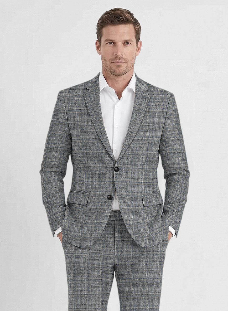 Italian Wool Trama Riga Jacket - StudioSuits