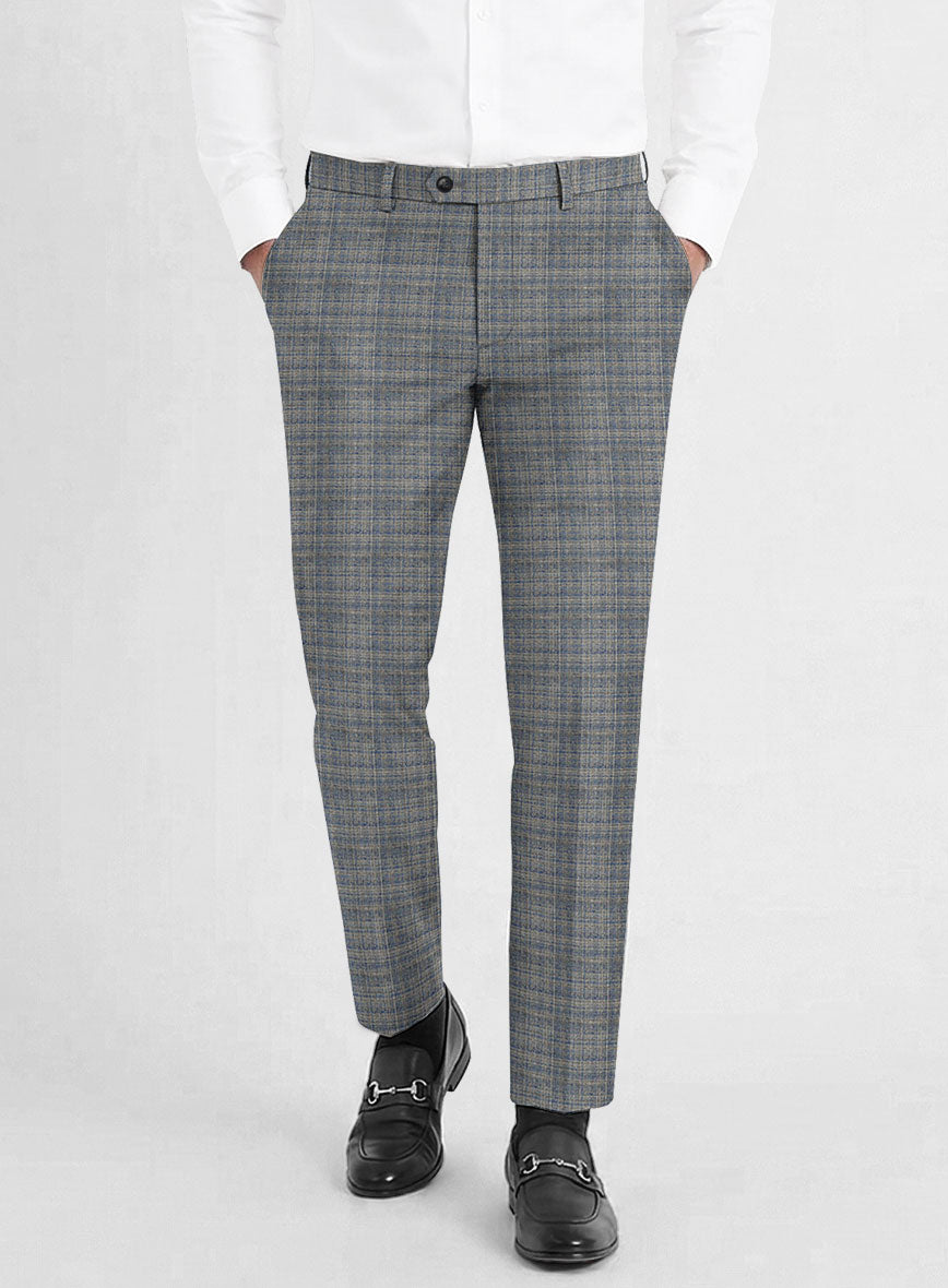 Italian Wool Trama Riga Pants - StudioSuits