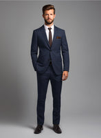 Italian Zilvi Blue Flannel Suit - StudioSuits