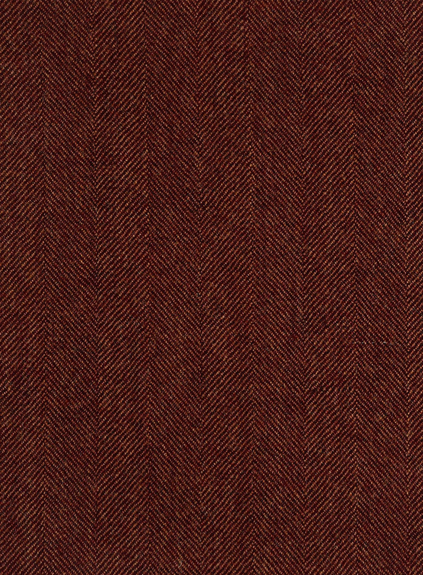 Italian Wide Herringbone Brunette Tweed Jacket - StudioSuits