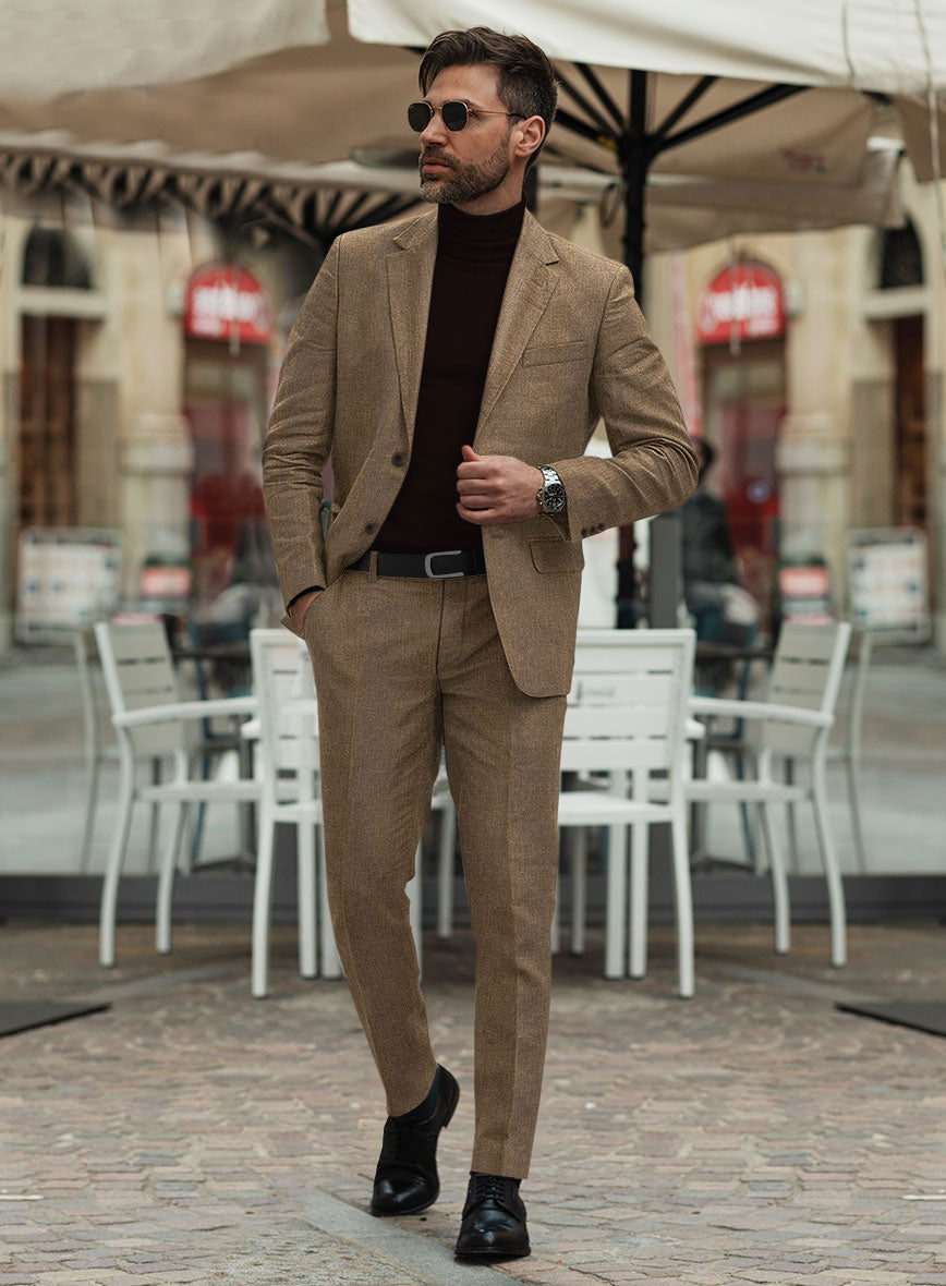 Italian Linen Irish Brown Suit - StudioSuits