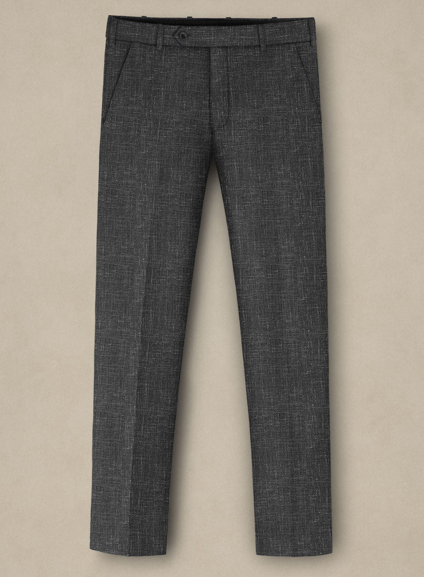 Italian Murano Charcoal Wool Linen Suit - StudioSuits