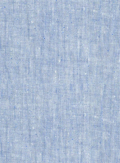 Italian Sky Blue Linen Pants - StudioSuits