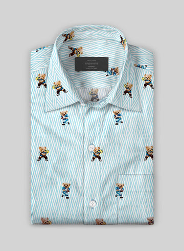 Italian Cotton Sporty Bear Shirt - StudioSuits