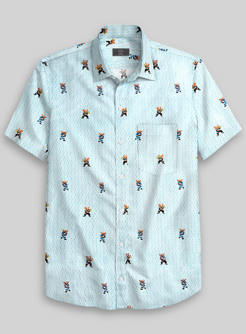 Italian Cotton Sporty Bear Shirt - StudioSuits