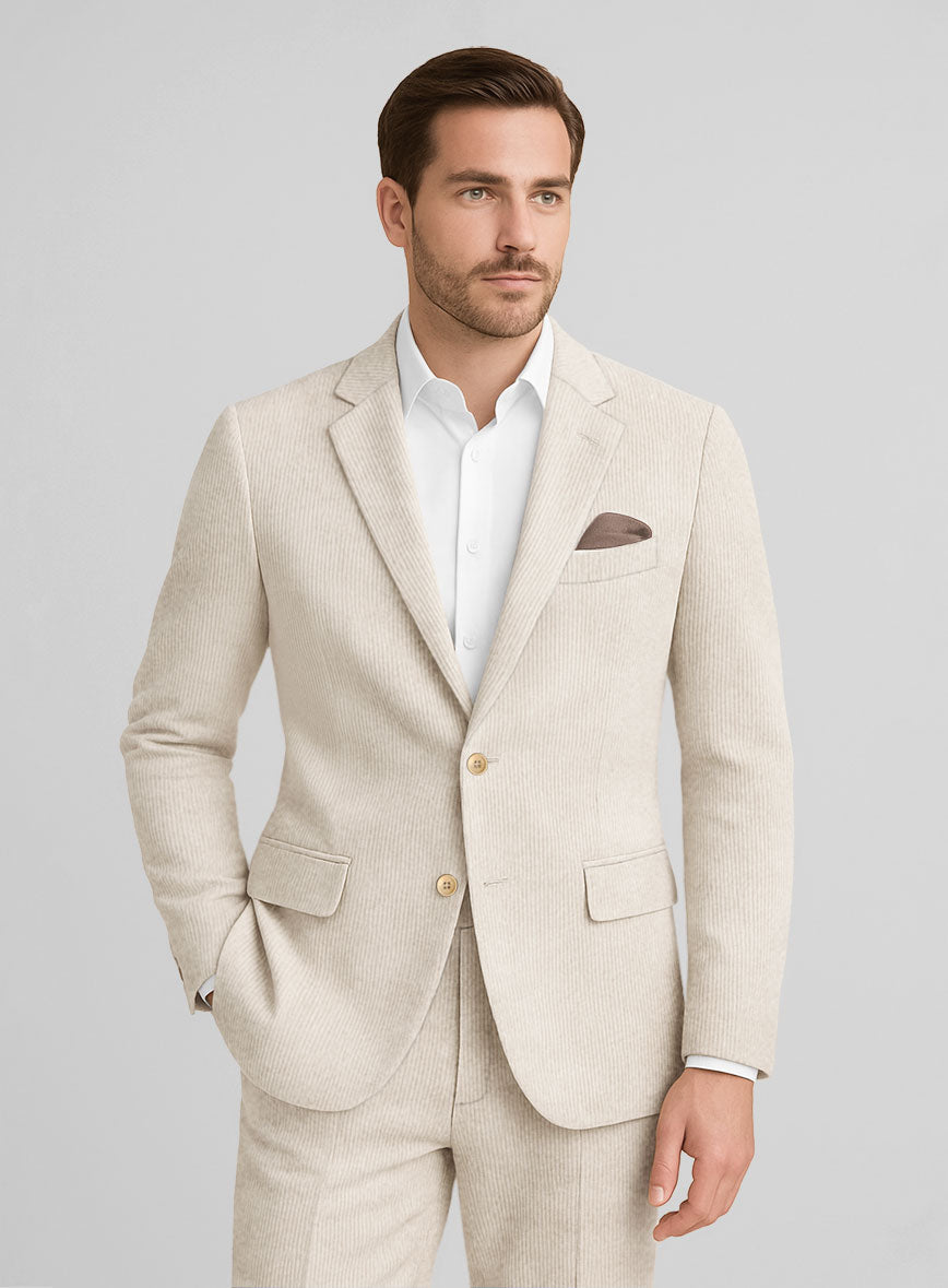Ivory Corduroy Jacket - StudioSuits