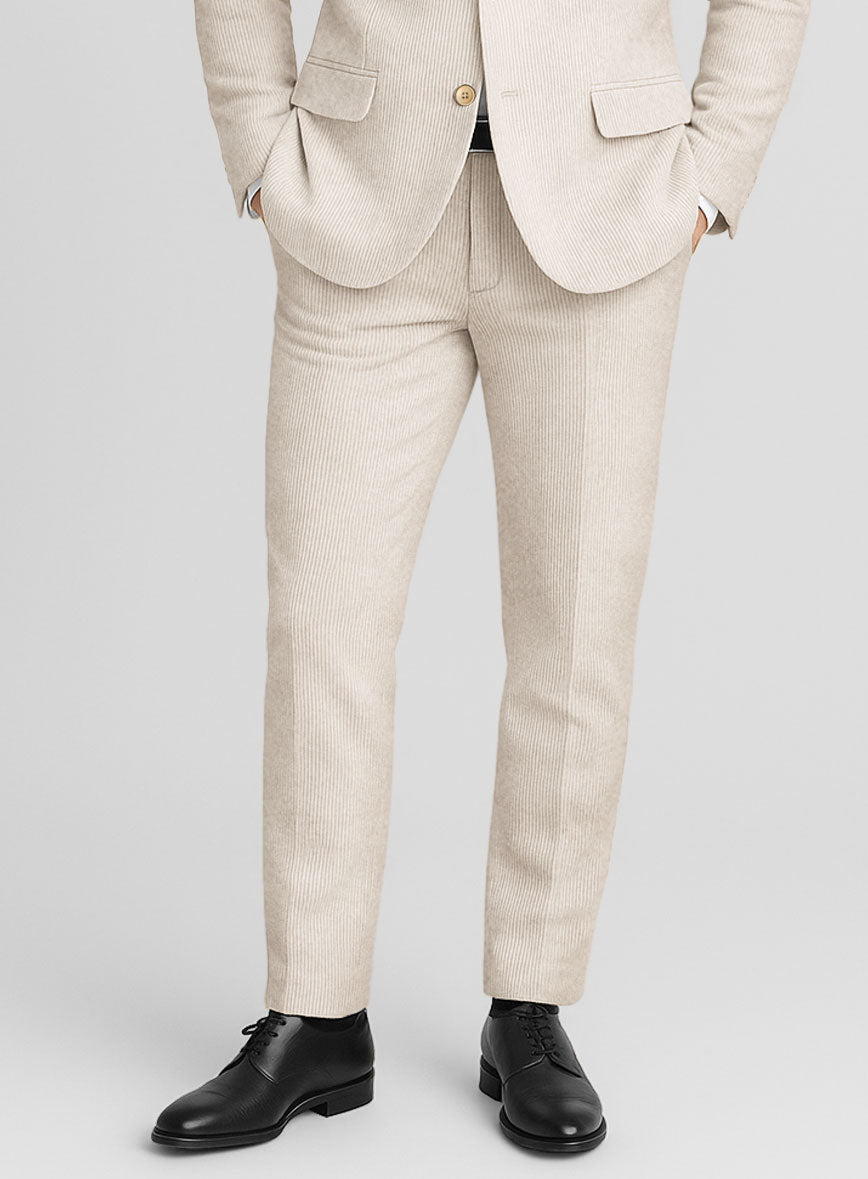 Ivory Corduroy Pants - StudioSuits