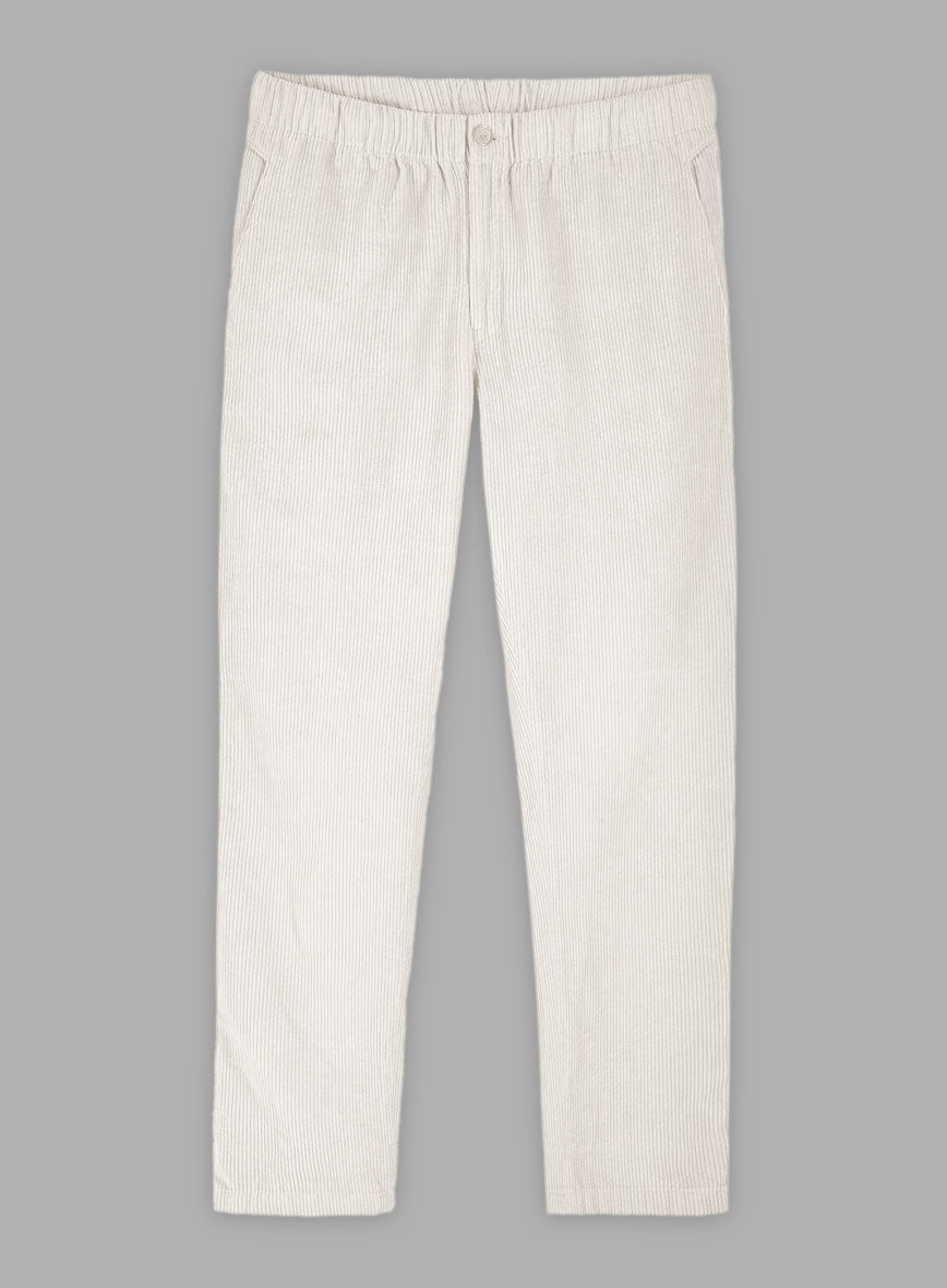 Easy Pants Ivory Corduroy - StudioSuits