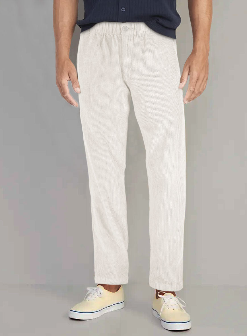 Easy Pants Ivory Corduroy - StudioSuits