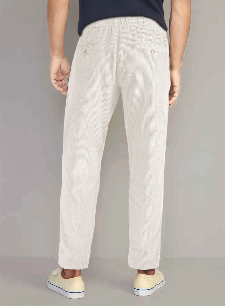 Easy Pants Ivory Corduroy - StudioSuits