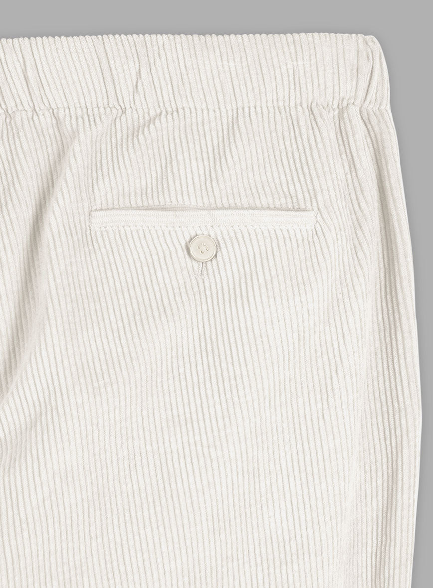 Easy Pants Ivory Corduroy - StudioSuits