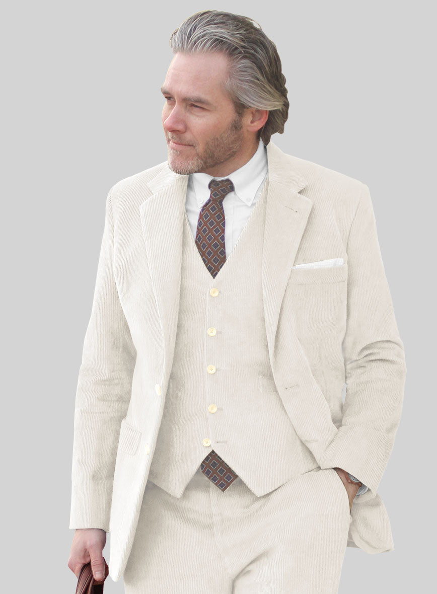 Ivory Corduroy Jacket - StudioSuits