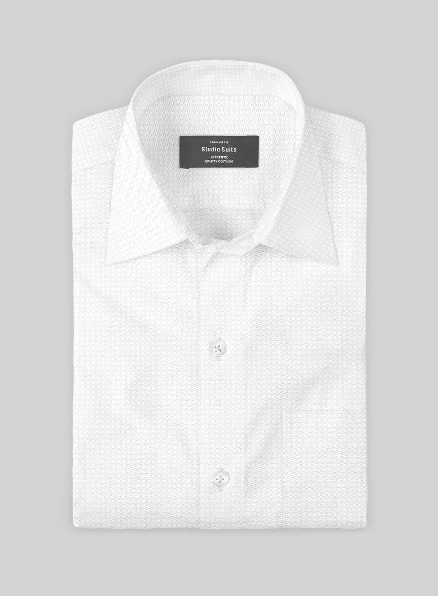 Ivory Dusk Cotton Lycra Shirt - StudioSuits