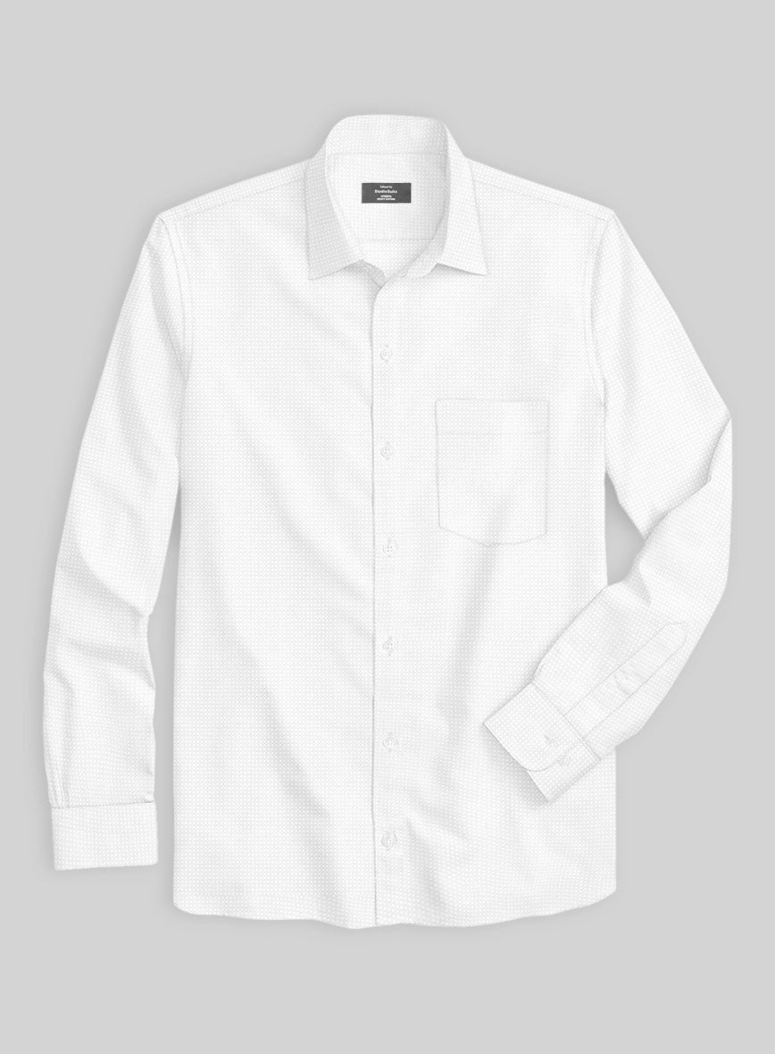 Ivory Dusk Cotton Lycra Shirt - StudioSuits