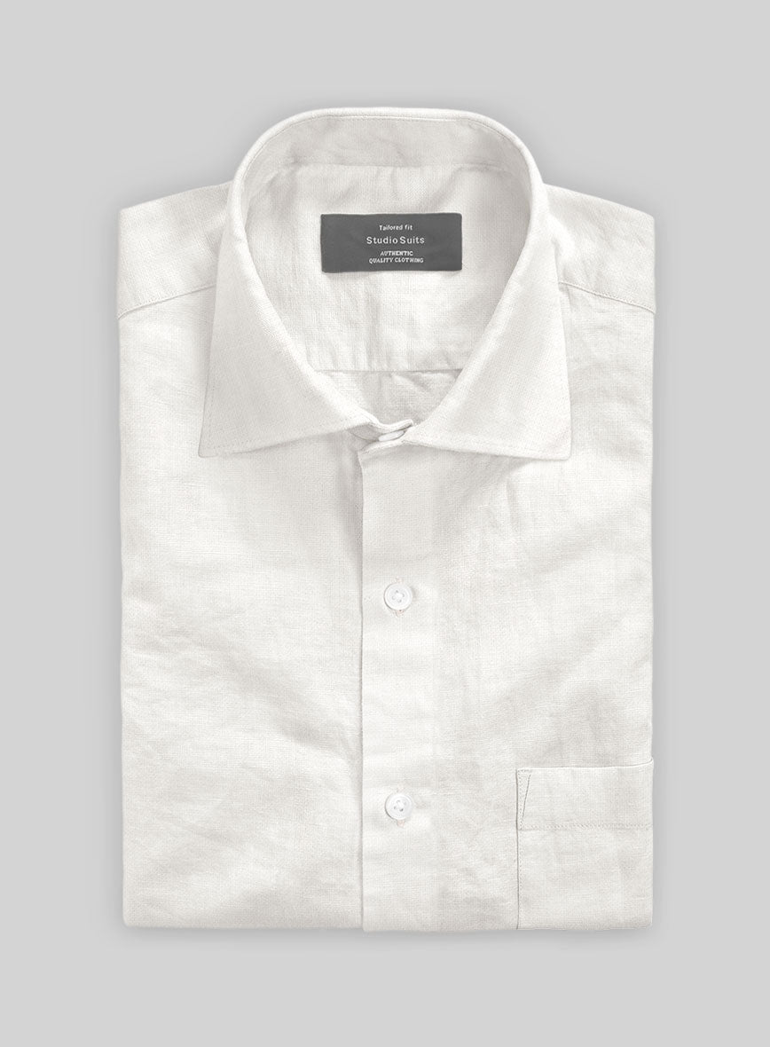 Ivory Linen Shirt - StudioSuits