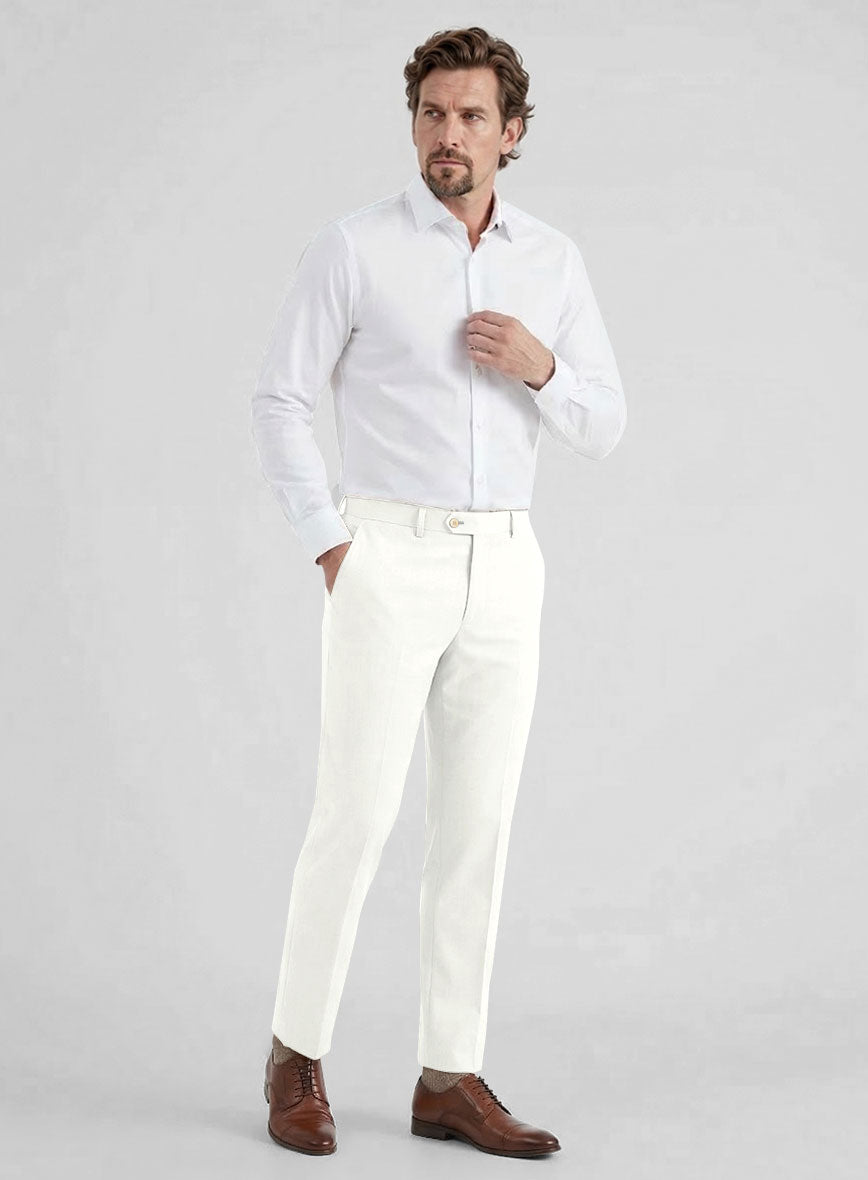 Ivory Wool Pants - StudioSuits