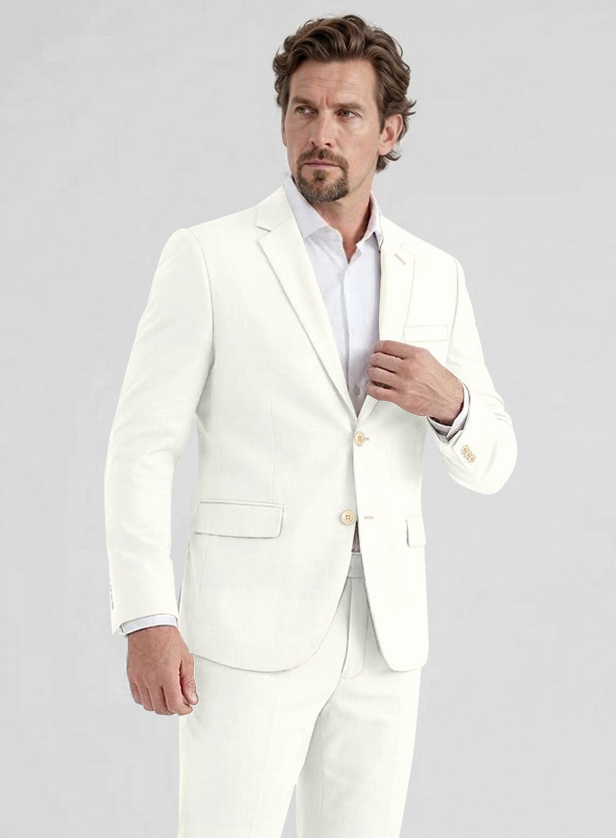 Men's Ivory Wool Suit by StudioSuits