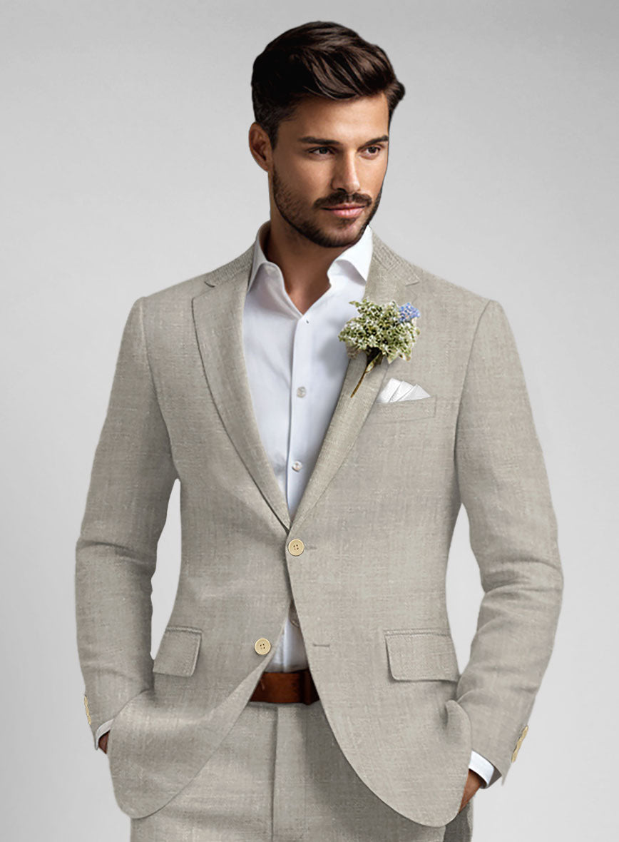 Ivy Beige Linen Jacket - StudioSuits