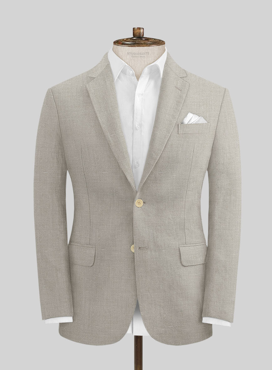 Ivy Beige Linen Jacket - StudioSuits