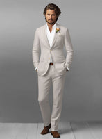 Ivy Beige Pure Linen Suit - StudioSuits
