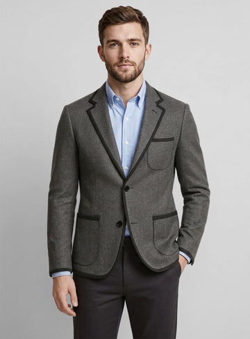 Jacket With Black Trim - StudioSuits