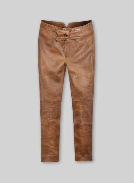 【Rare】 leather piping pocket chino pants jim_leather_pants_look_grande.