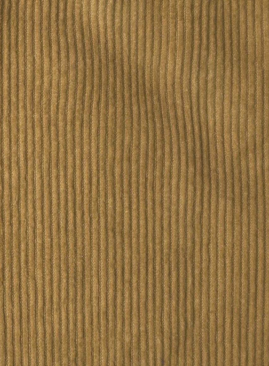 Khaki Corduroy Double Breasted Jacket - StudioSuits