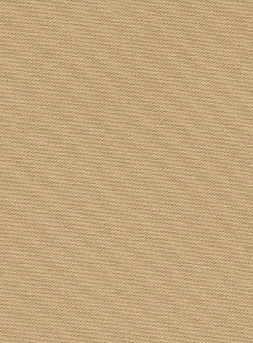 Khaki Feather Cotton Canvas Stretch Jacket - StudioSuits