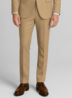 Khaki Flannel Wool Pants - StudioSuits