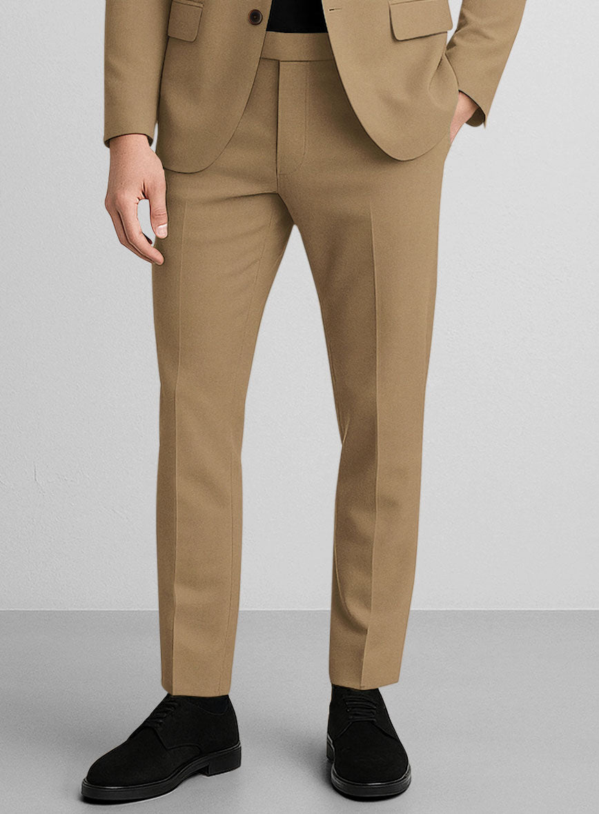 Khaki Napoli Stretch Light Weight Cotton Suit - StudioSuits