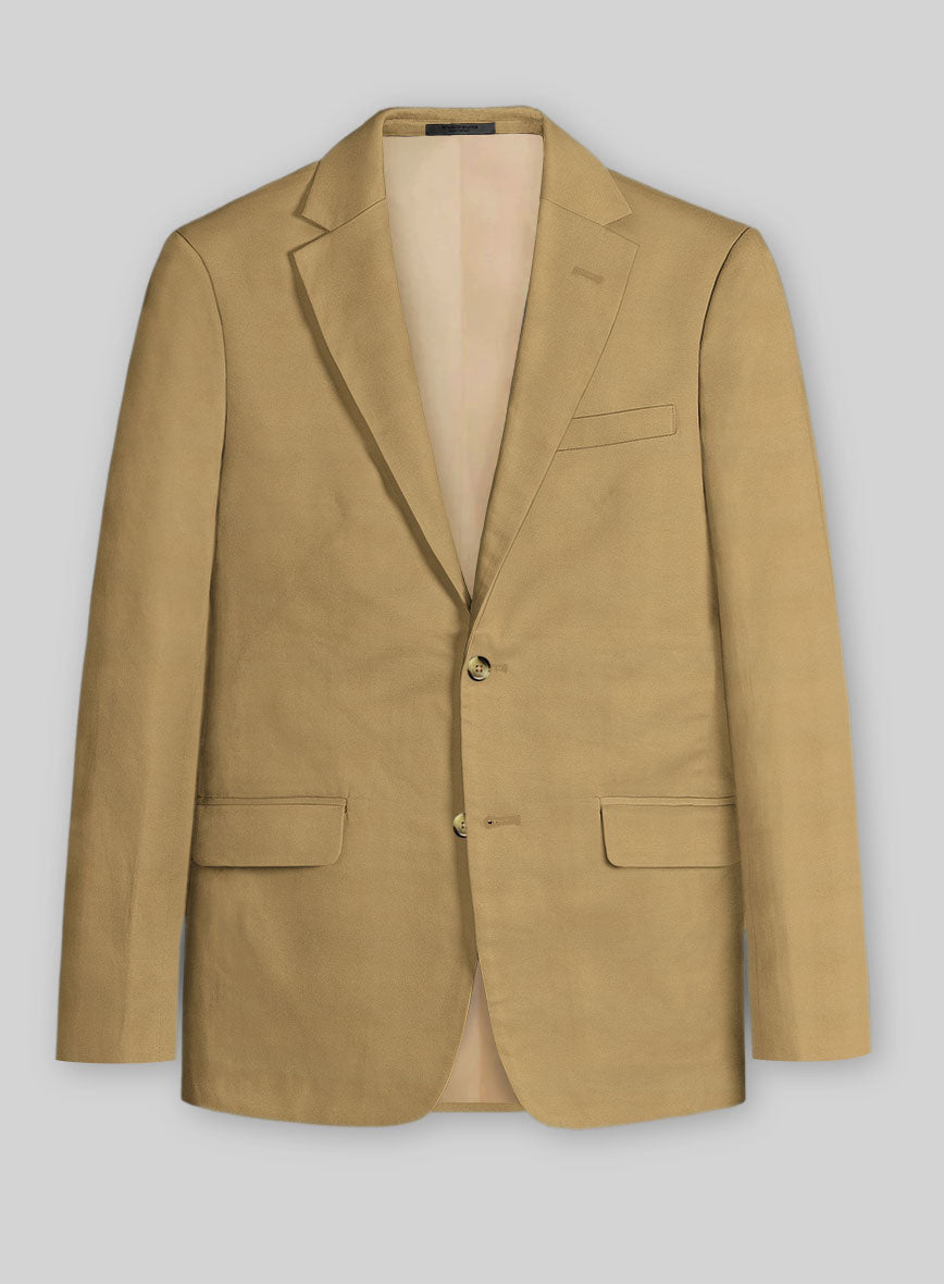 Khaki Stretch Chino Jacket - StudioSuits