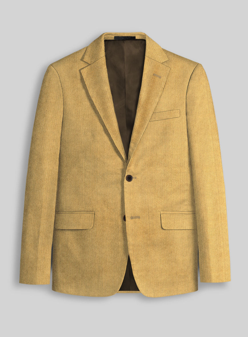 Khaki Stretch Pin Corduroy Suit - StudioSuits