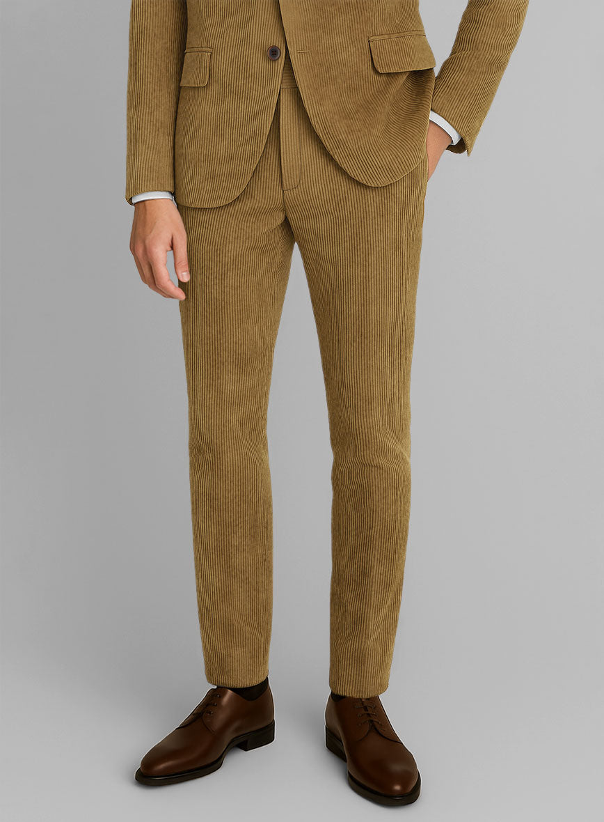 Khaki Corduroy Pants - StudioSuits